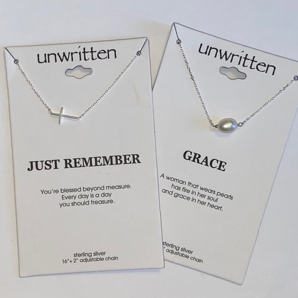 COPY - 2 Unwritten Sterling Silver Necklaces